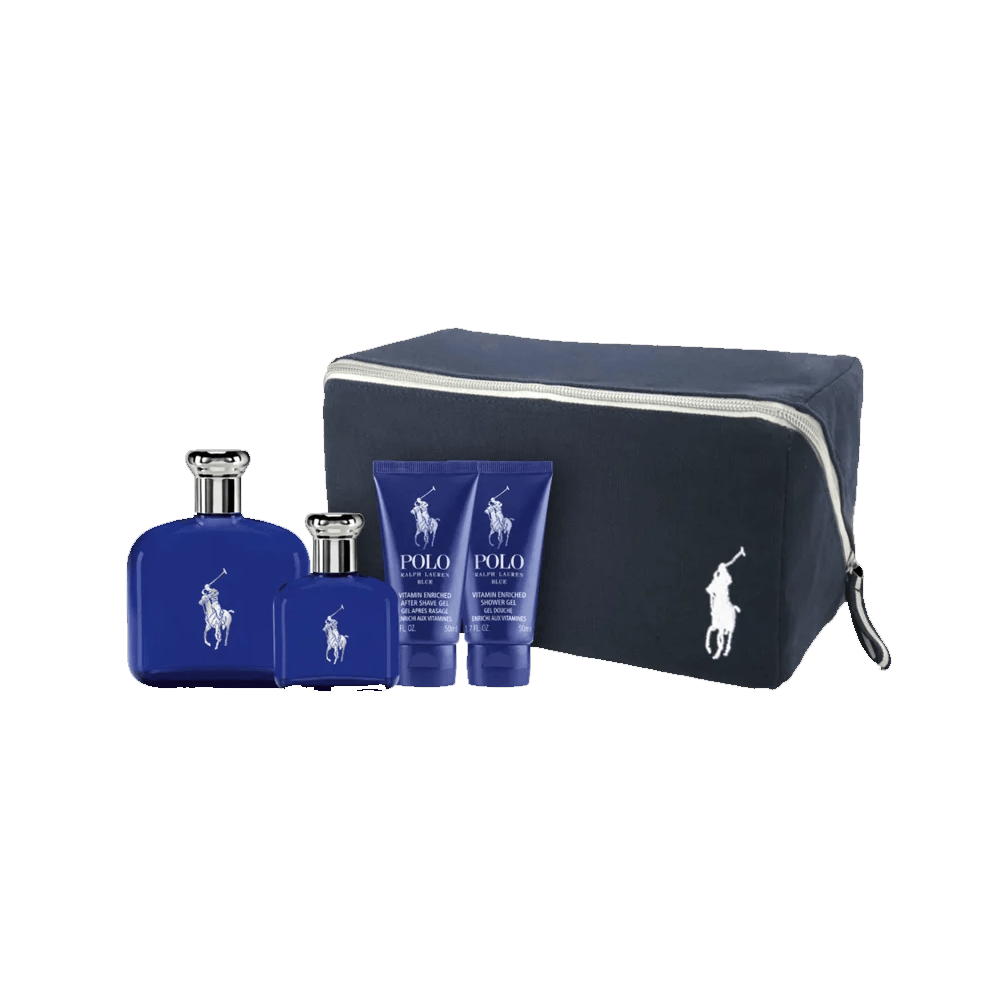 POLO BLUE COFFRET (EDT 125ML + EDT 40ML + AFTER SHAVE 50ML +