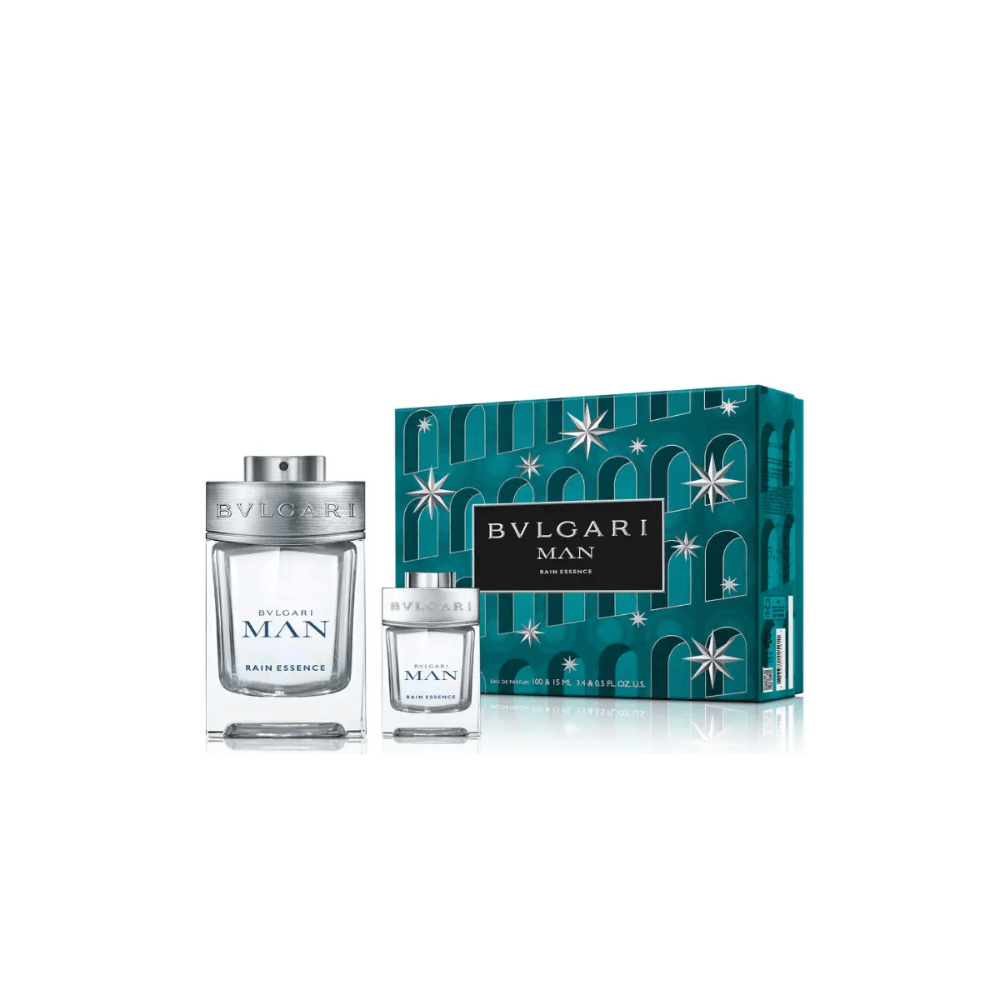 BVLGARI MAN RAIN ESSENCE COFFET (EDP 100ML + TRAVEL SIZE 15ML