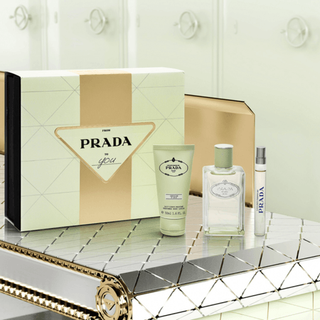 PRADA LES INFUSION IRIS COFFRET (EDP 100ML + BODY LOTION 50ML +