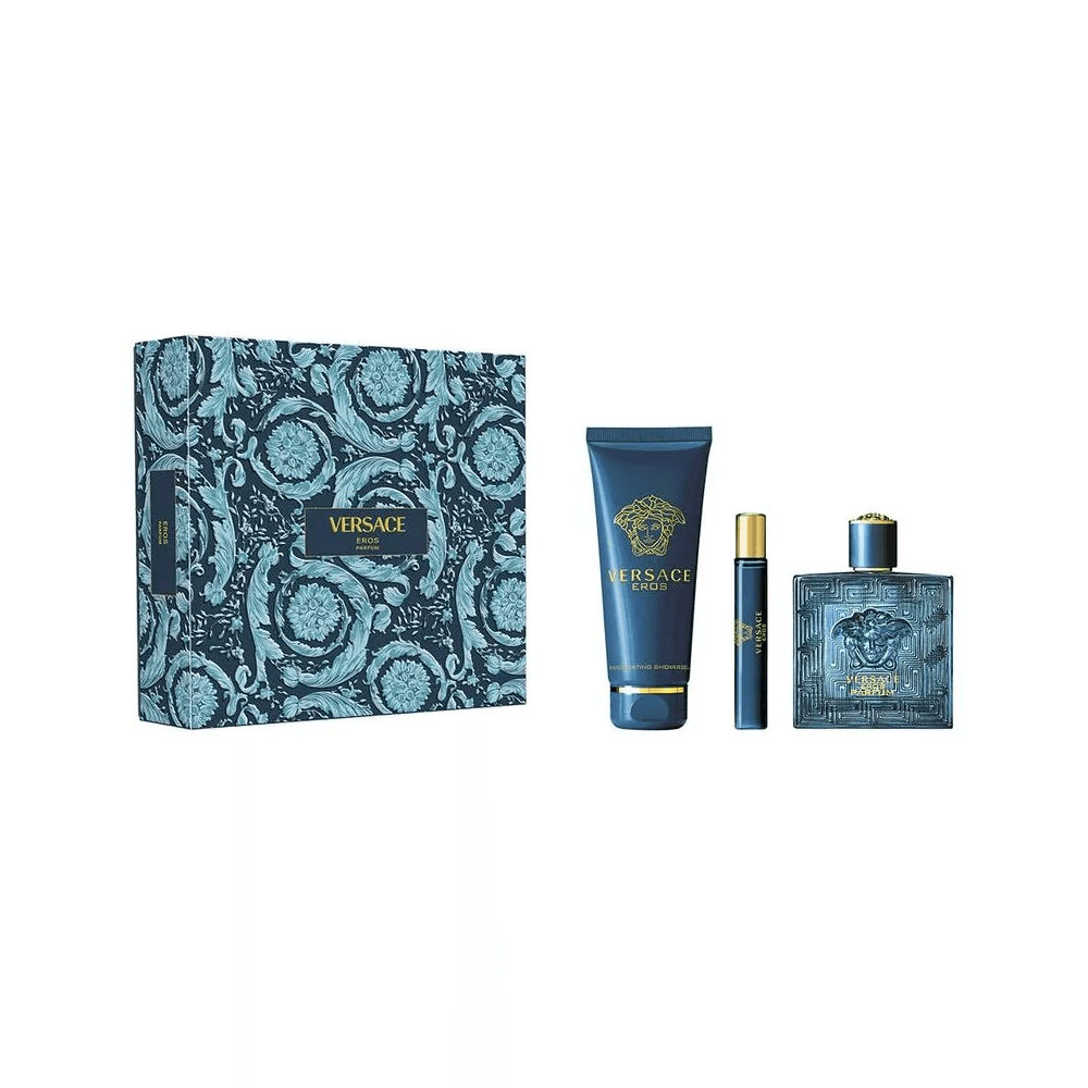 VERSACE EROS POUR HOMME COFFRET (EDP 100ML + SHOWER GEL 150ML + TRAVEL SIZE 10ML)