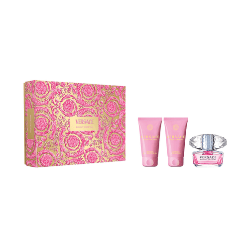 VERSACE BRIGHT CRYSTAL COFFRET (EDT 50ML + SHOWER GEL 50ML + BODY LOTION 50ML)