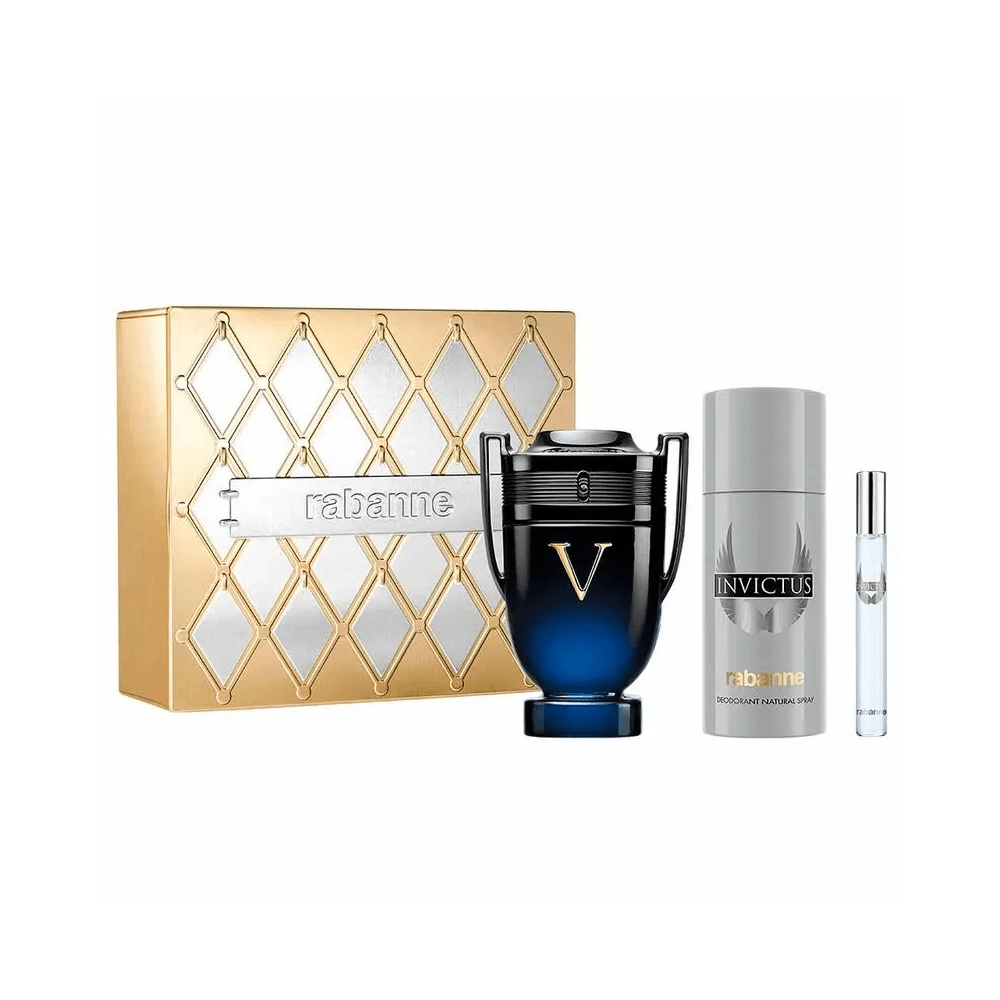 INVICTUS VICTORY ELIXIR PARFUM COFFRET (EDP 100ML + DEODORANT 150ML + TRAVEL SIZE 10ML)